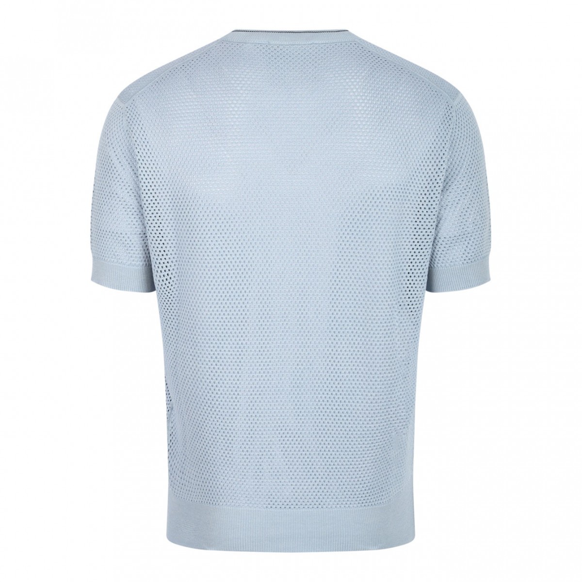 Light Blue Perforated Design T-Shirt