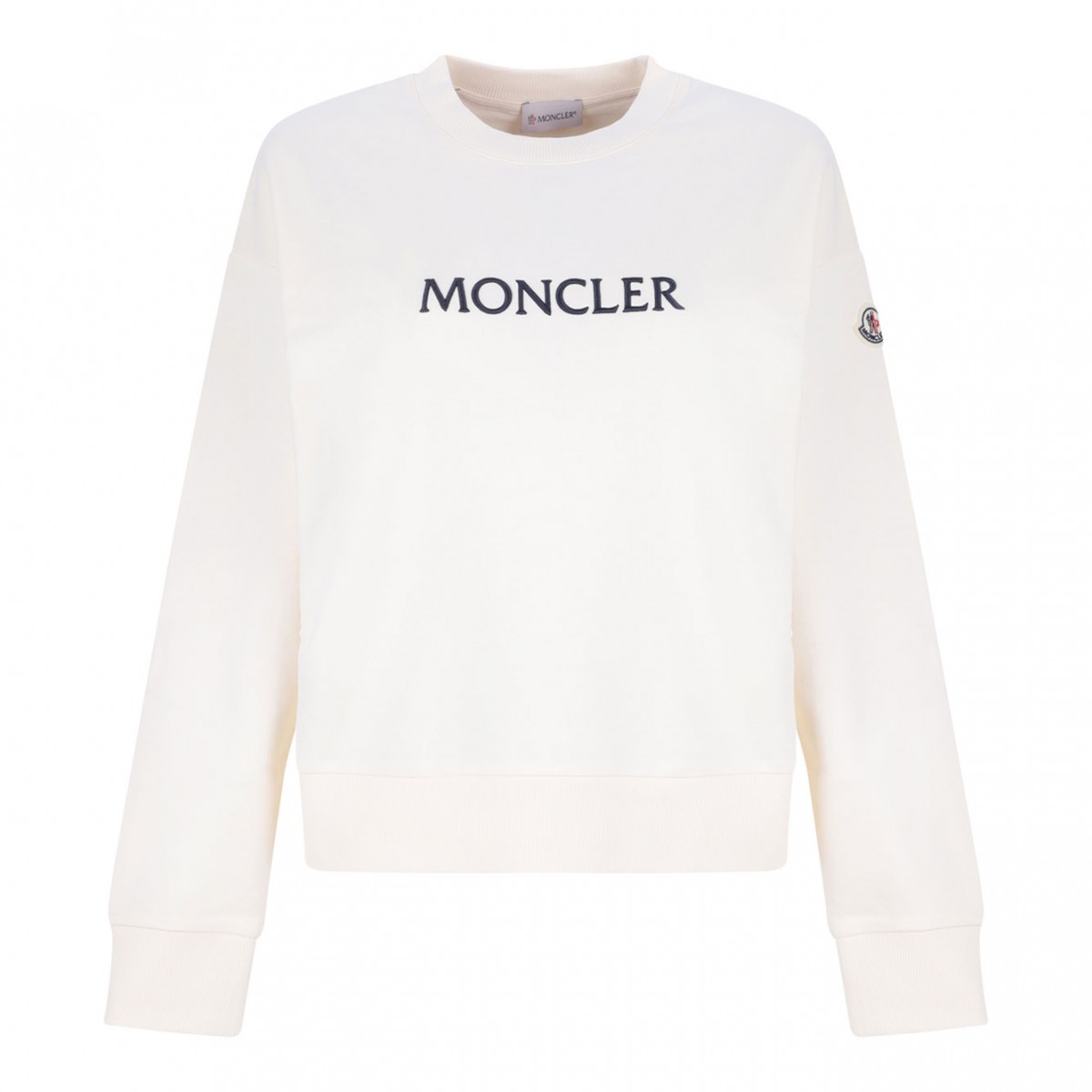 White Logo Print Sweatshirt