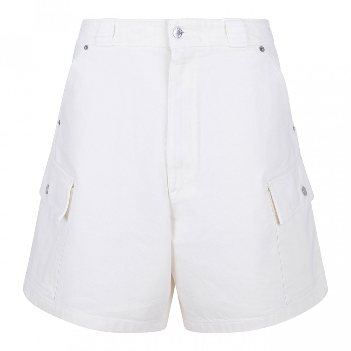 White Triangle Logo Shorts
