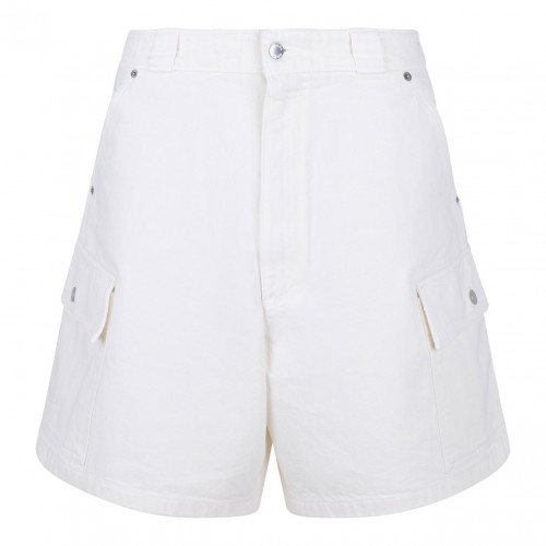 White Triangle Logo Shorts