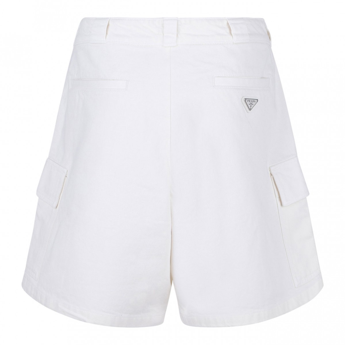 White Triangle Logo Shorts