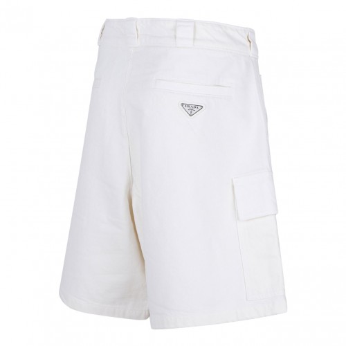 White Triangle Logo Shorts