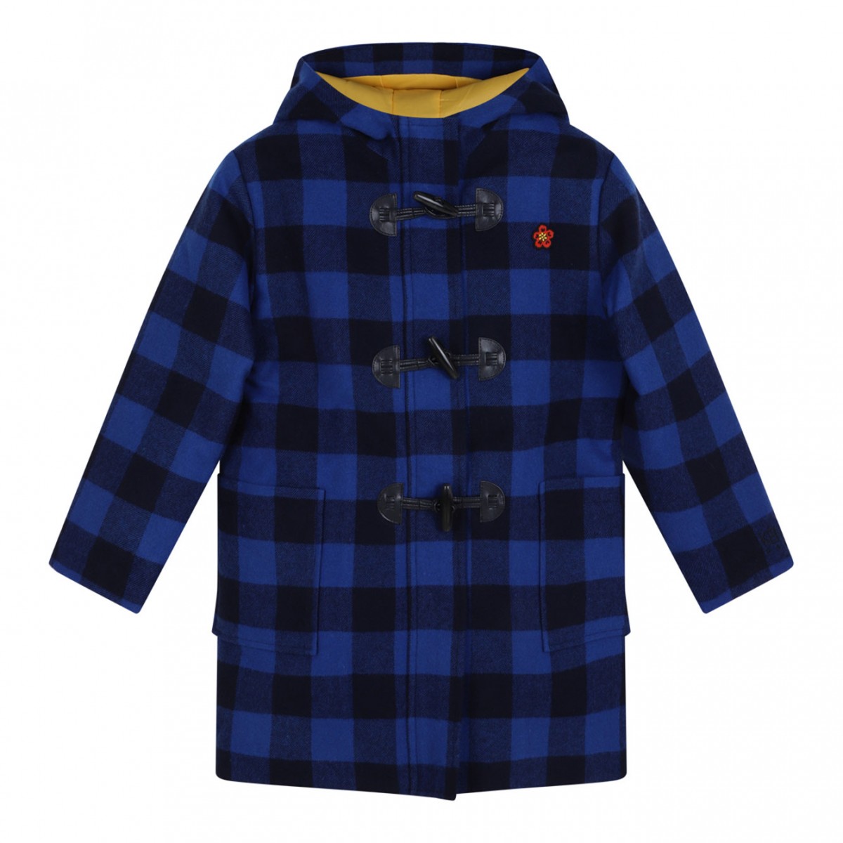 Boke Flower Check Pattern Coat