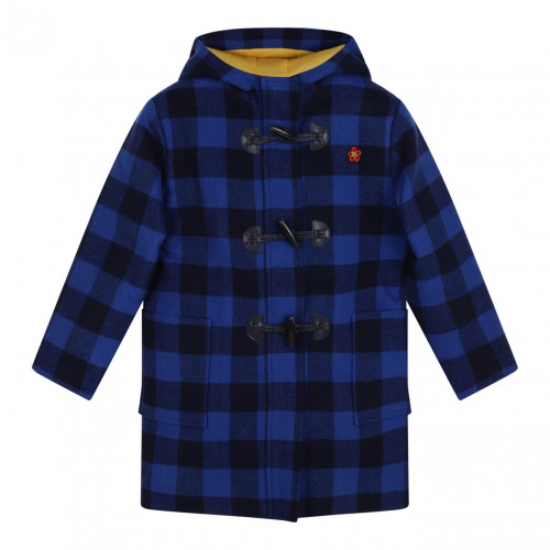 Boke Flower Check Pattern Coat