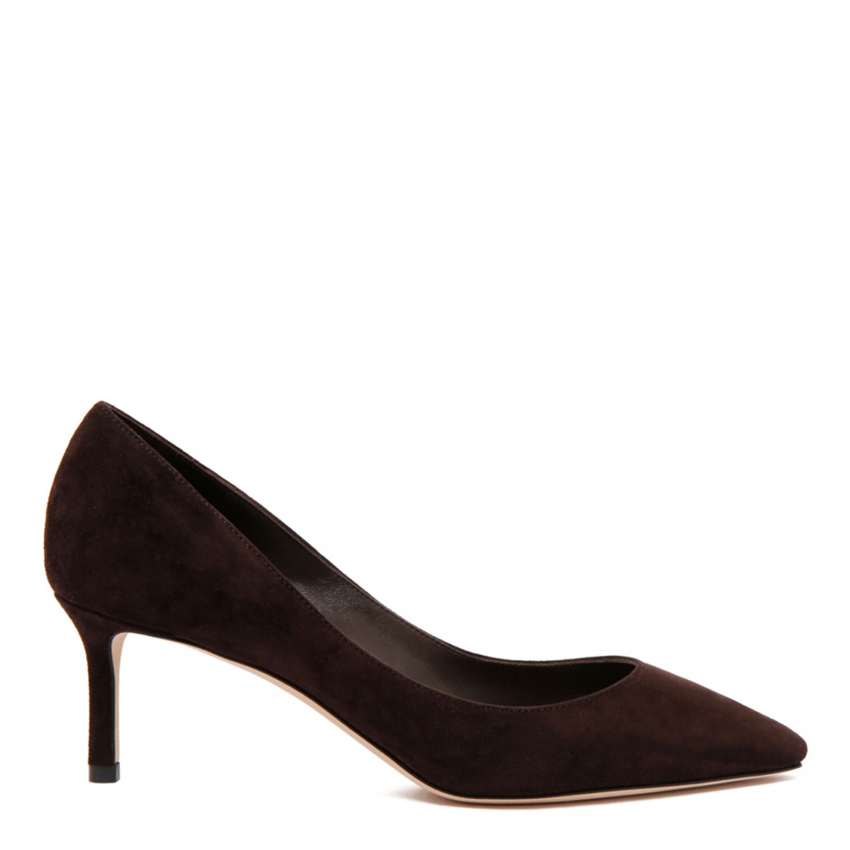 Romy 85 Coffee Tonal Suede Pumps