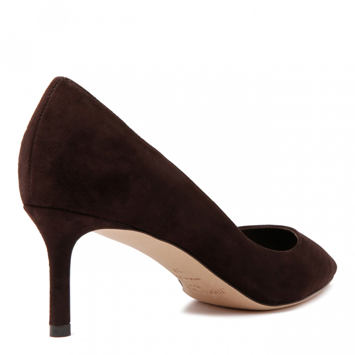 Romy 85 Coffee Tonal Suede Pumps