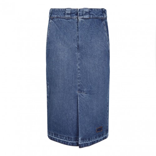 Blue Denim Pencil Skirt