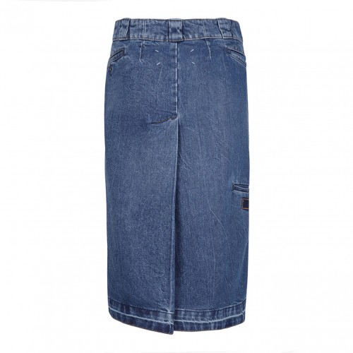 Blue Denim Pencil Skirt