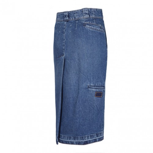 Blue Denim Pencil Skirt