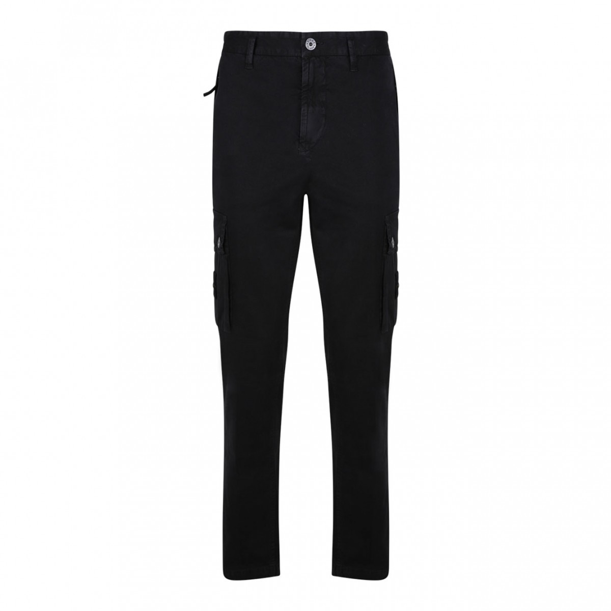 Black Cargo Pocket Trousers