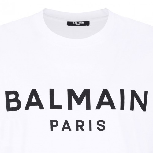 White Logo Print T-Shirt