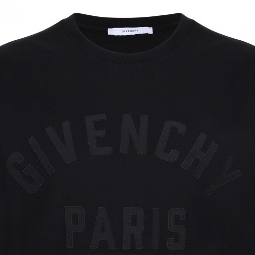 Black Logo Stamp Print Shirt