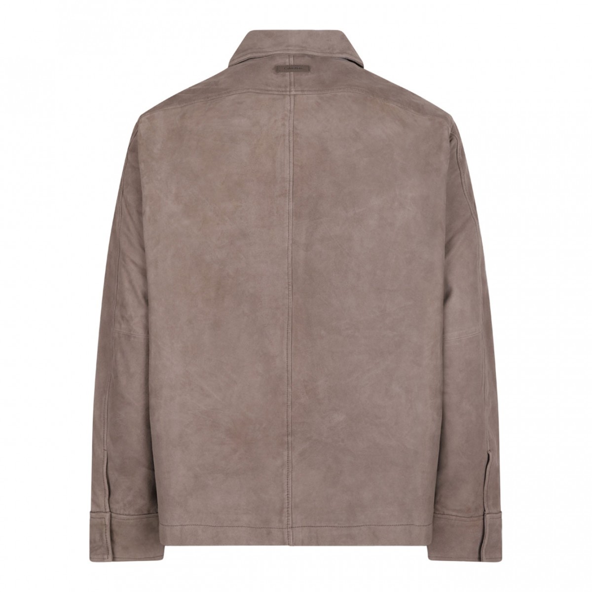 Taupe Flap Pocket Suede Jacket