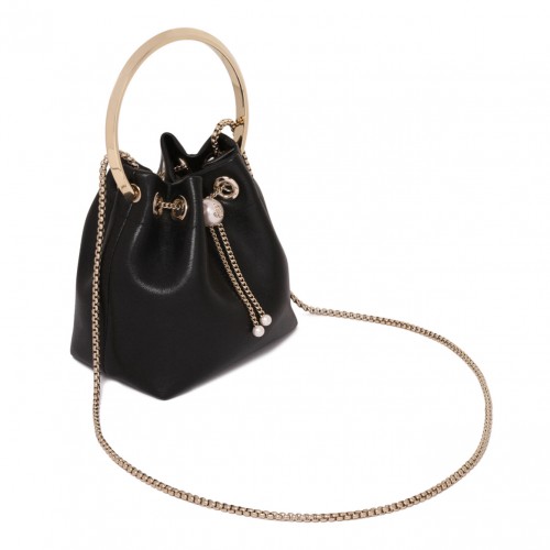 Black Bon Bon Biker Leather Bag