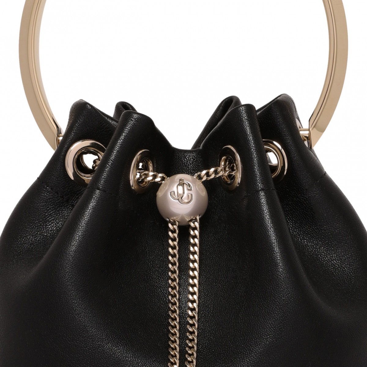 Black Bon Bon Biker Leather Bag