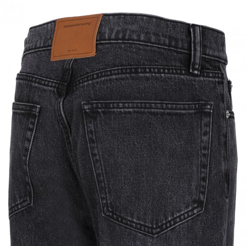 Dark Grey Logo-Detail Jeans