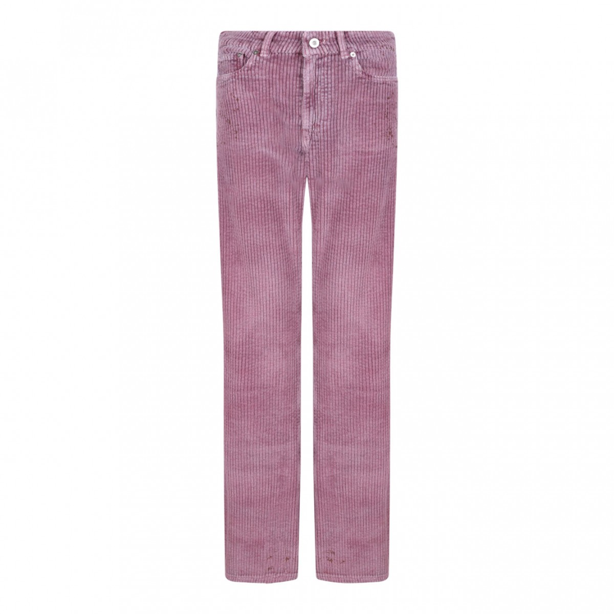 Rose Pink Corduroy Flared Trousers