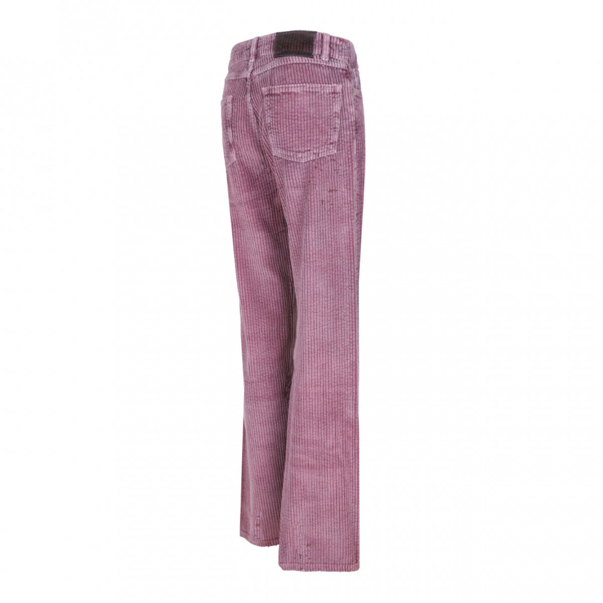Rose Pink Corduroy Flared Trousers