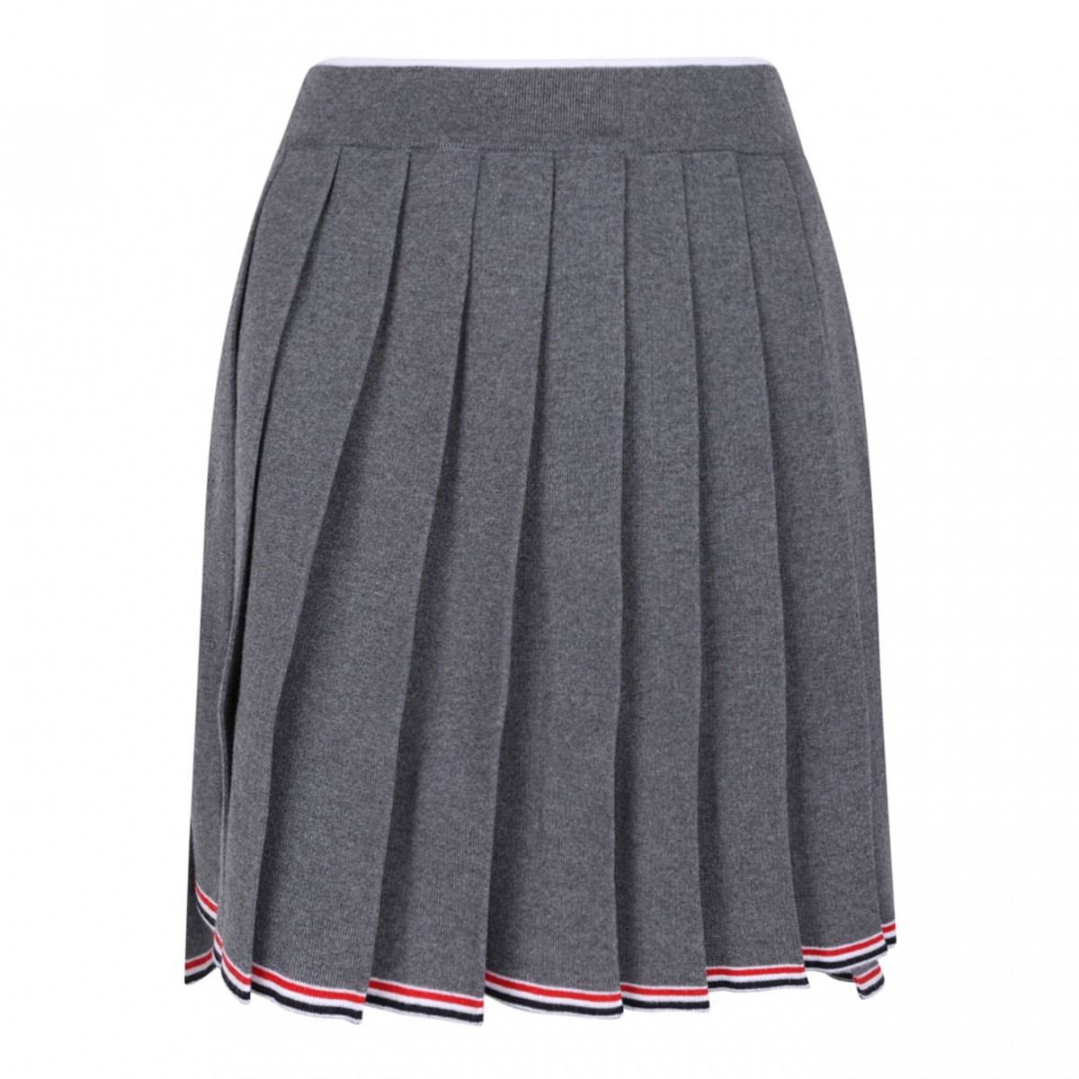 Med Grey Full Needle Pleated Skirt