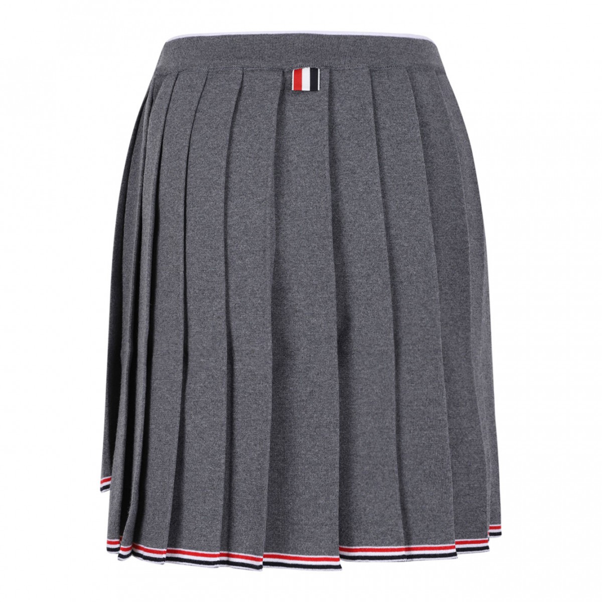Med Grey Full Needle Pleated Skirt