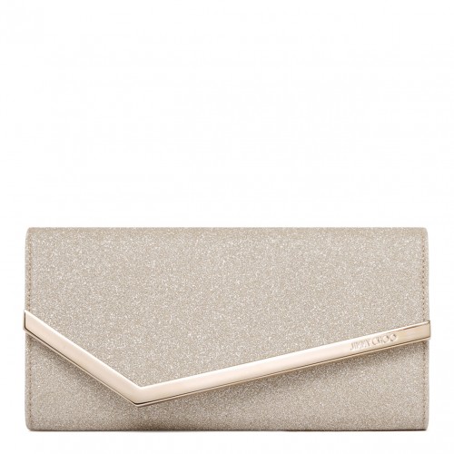 Platinum Ice Dusty Glitter Clutch Bag