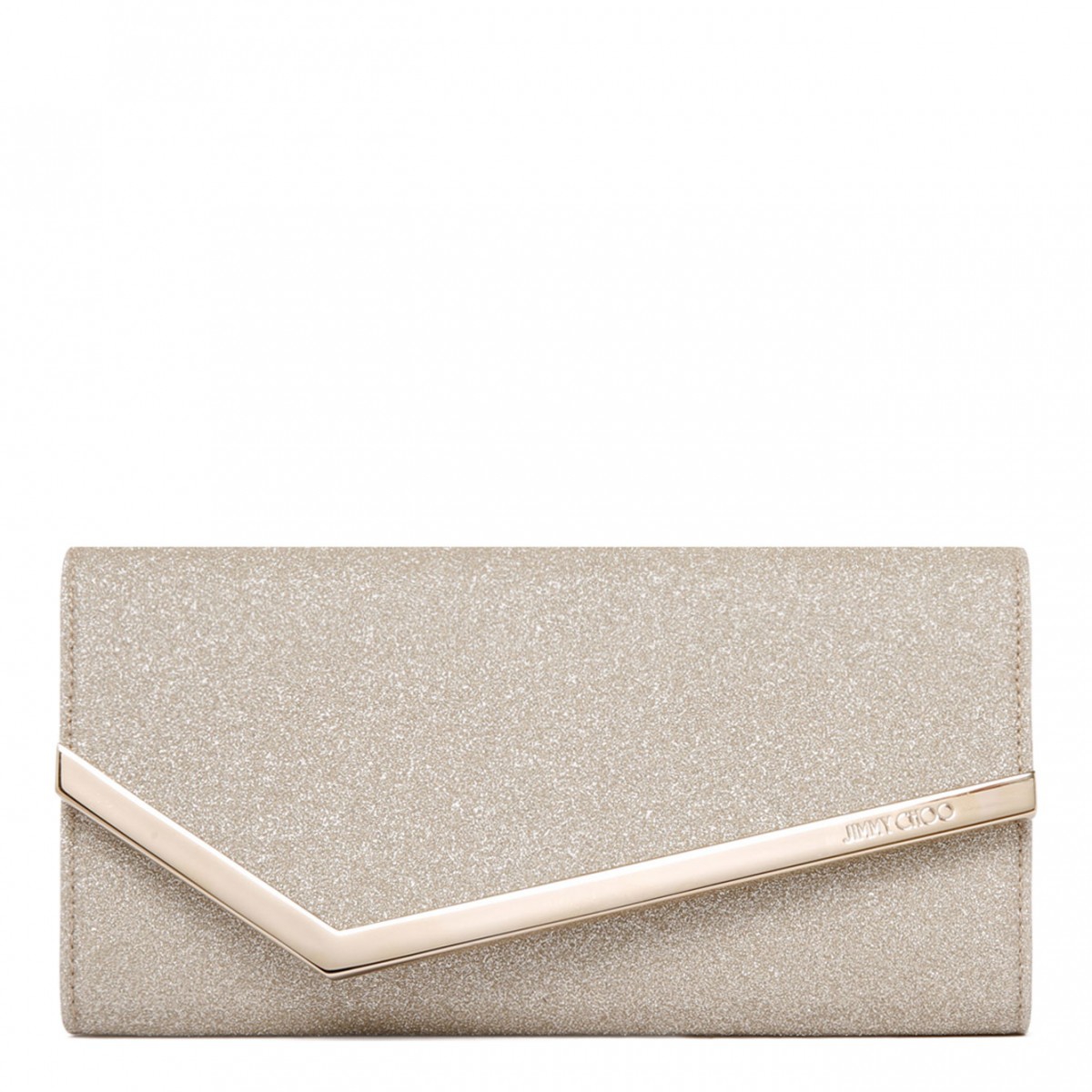 Platinum Ice Dusty Glitter Clutch Bag