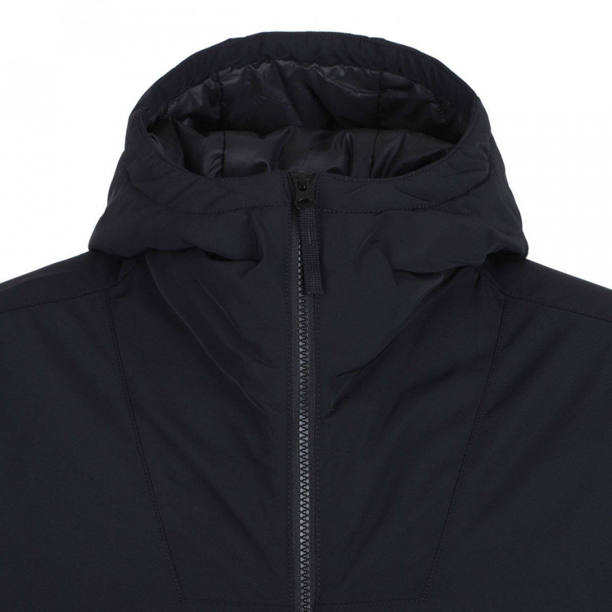 Black Padded Hooded Jacket