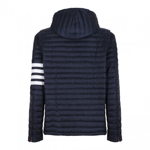 Navy Blue 4-Bar Stripe Padded Jacket