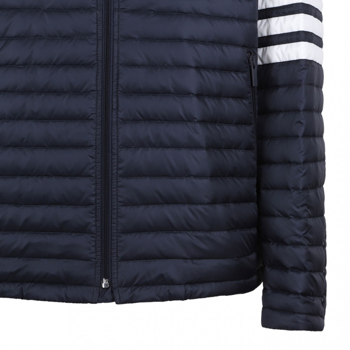 Navy Blue 4-Bar Stripe Padded Jacket