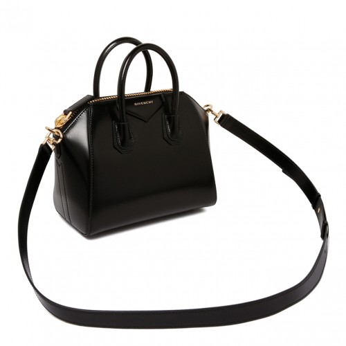 Black Antigona Mini Leather Shoulder Bag