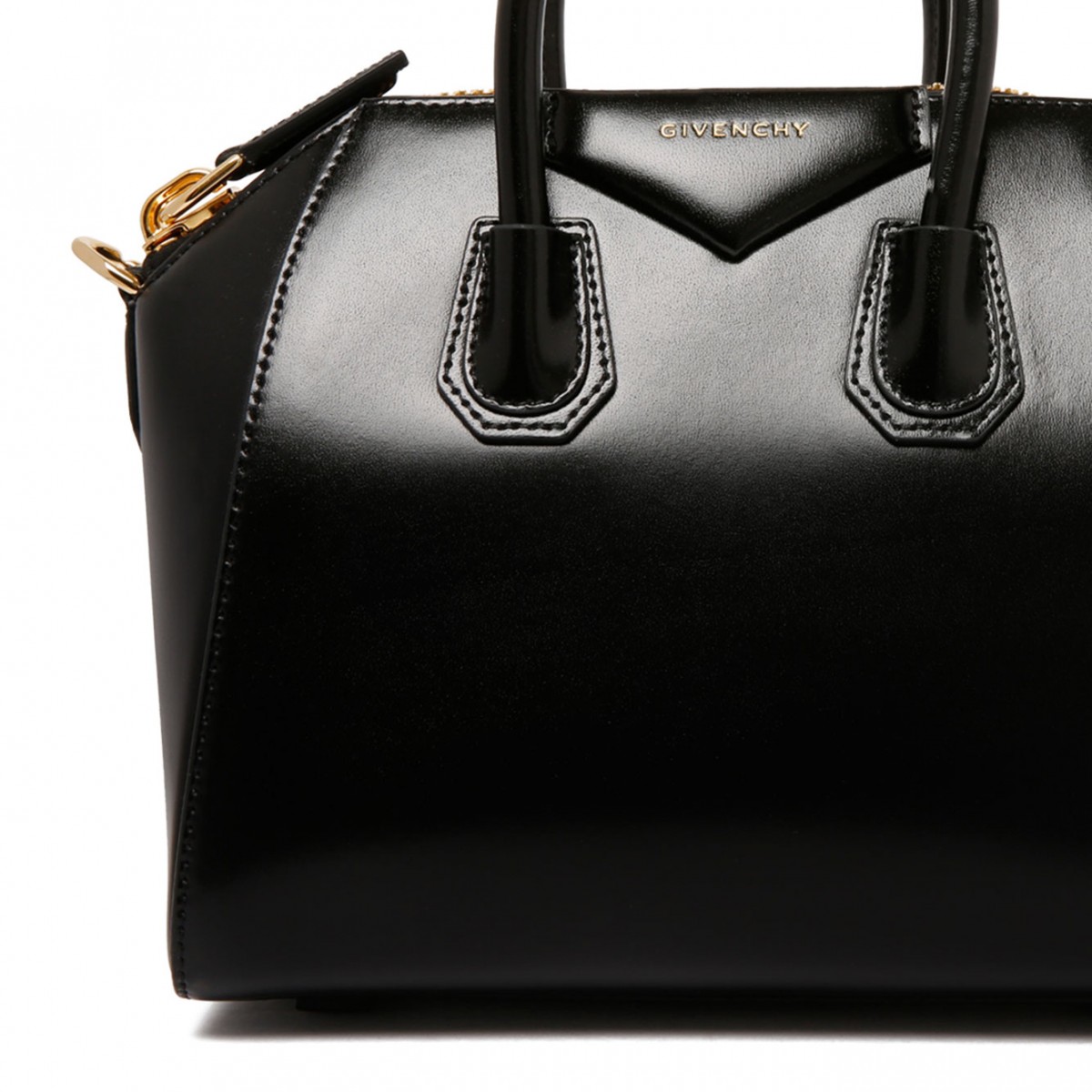 Black Antigona Mini Leather Shoulder Bag