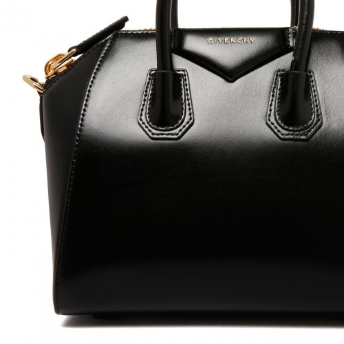 Black Antigona Mini Leather Shoulder Bag