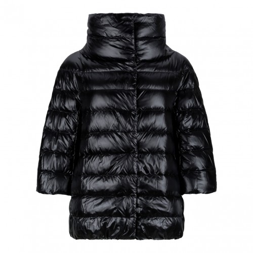 Black Aminta Down Jackets