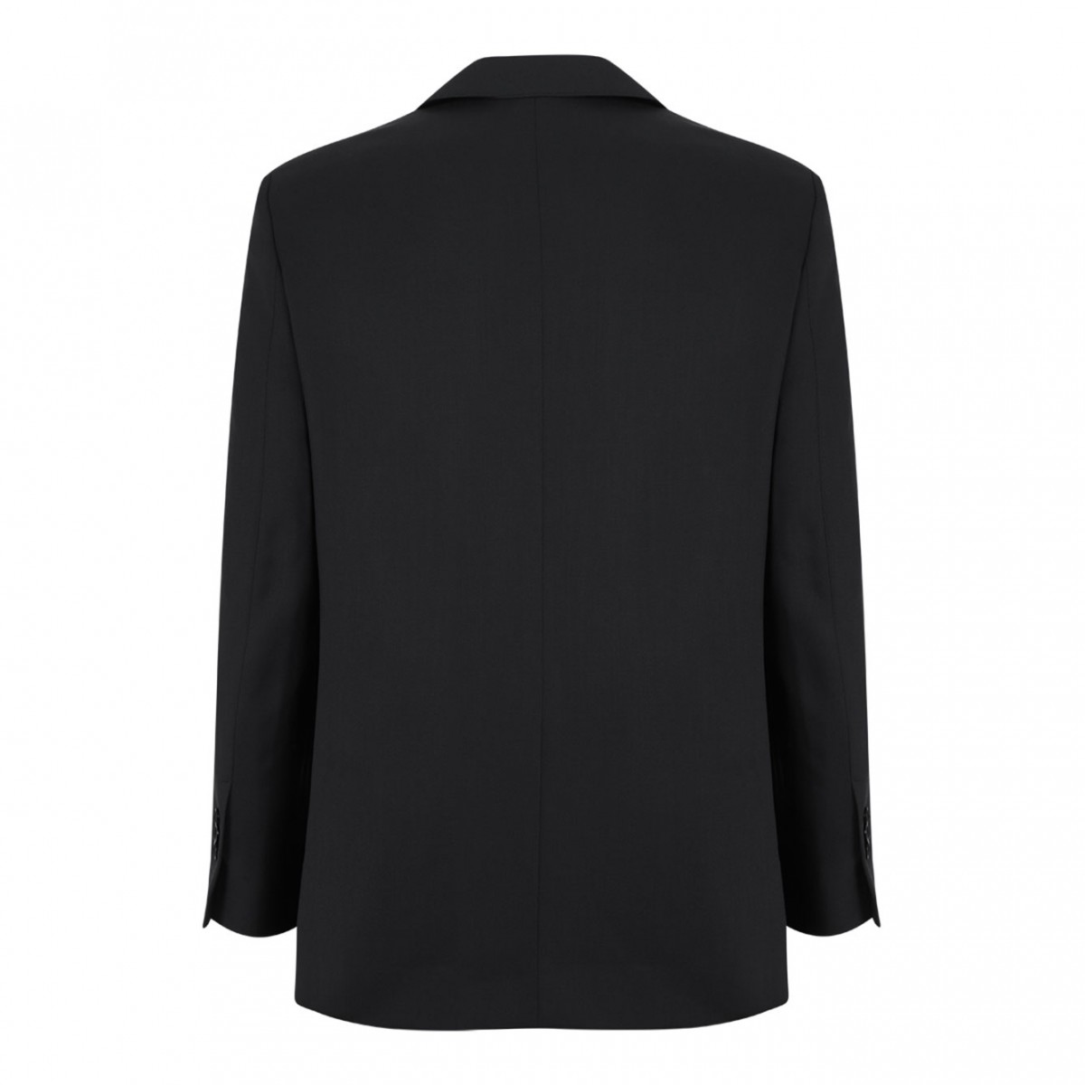 Black Single Breasted Wool Jacket