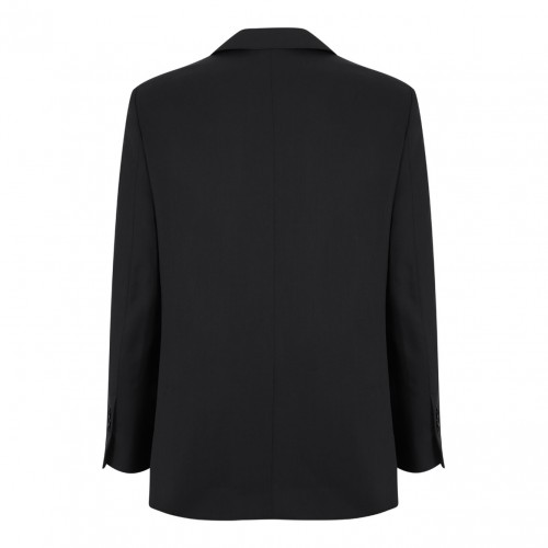 Black Single Breasted Wool Jacket