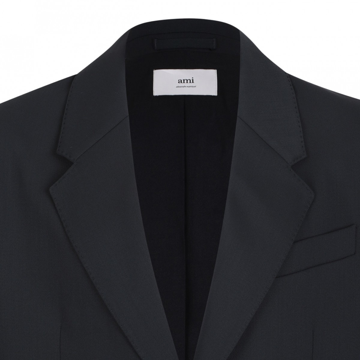 Black Single Breasted Wool Jacket