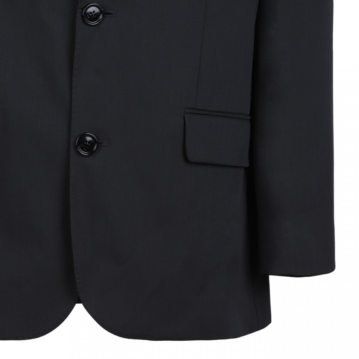 Black Single Breasted Wool Jacket