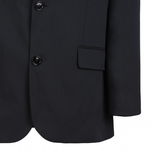 Black Single Breasted Wool Jacket