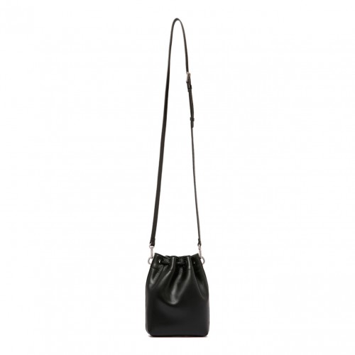 Black Cinch Mini Leather Bag 2
