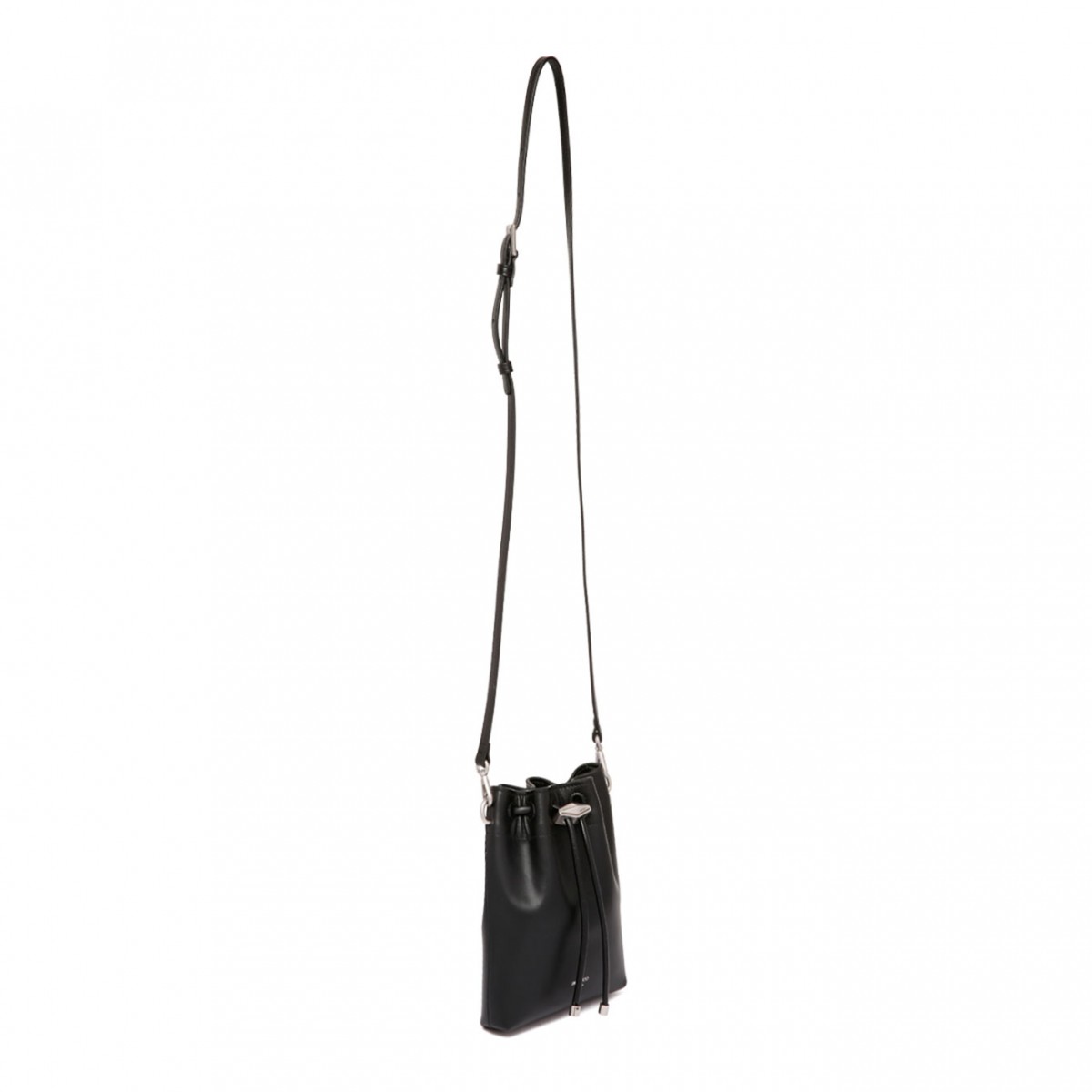 Black Cinch Mini Leather Bag