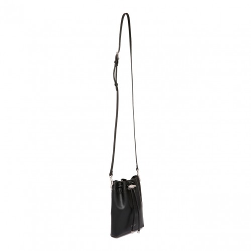 Black Cinch Mini Leather Bag
