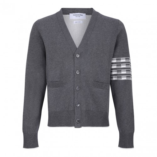 Medium Grey Hector Icon Jacquard Cardigan