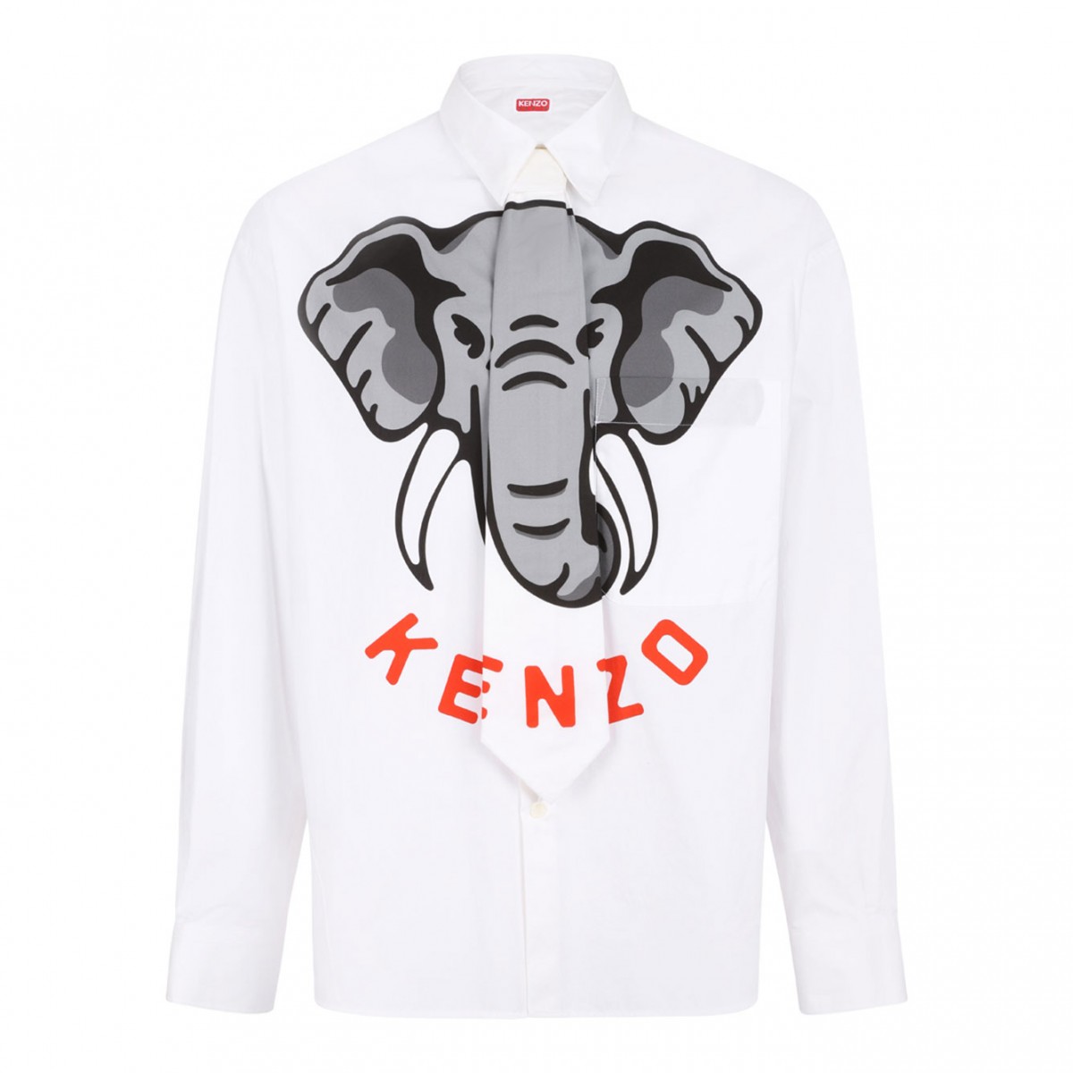 White Elephant Print Shirt