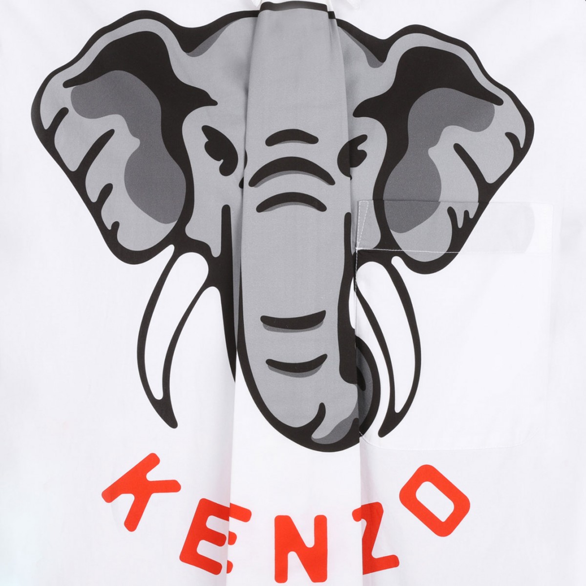 White Elephant Print Shirt