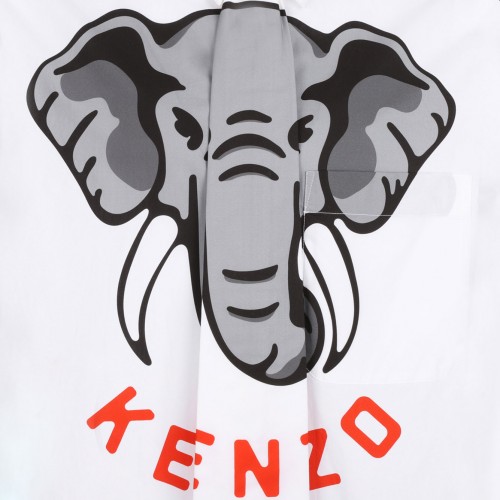 White Elephant Print Shirt