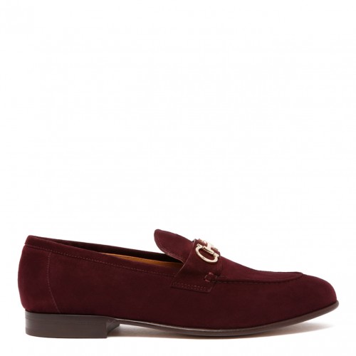Burgundy Suede Ottone Loafers