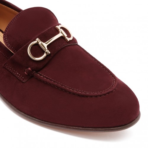 Burgundy Suede Ottone Loafers