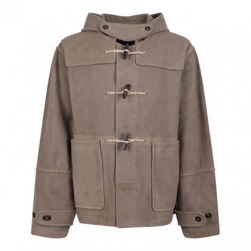 Light Brown Cropped Duffel Jacket