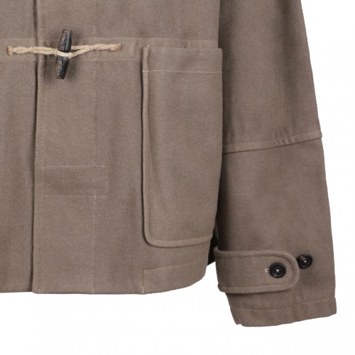 Light Brown Cropped Duffel Jacket