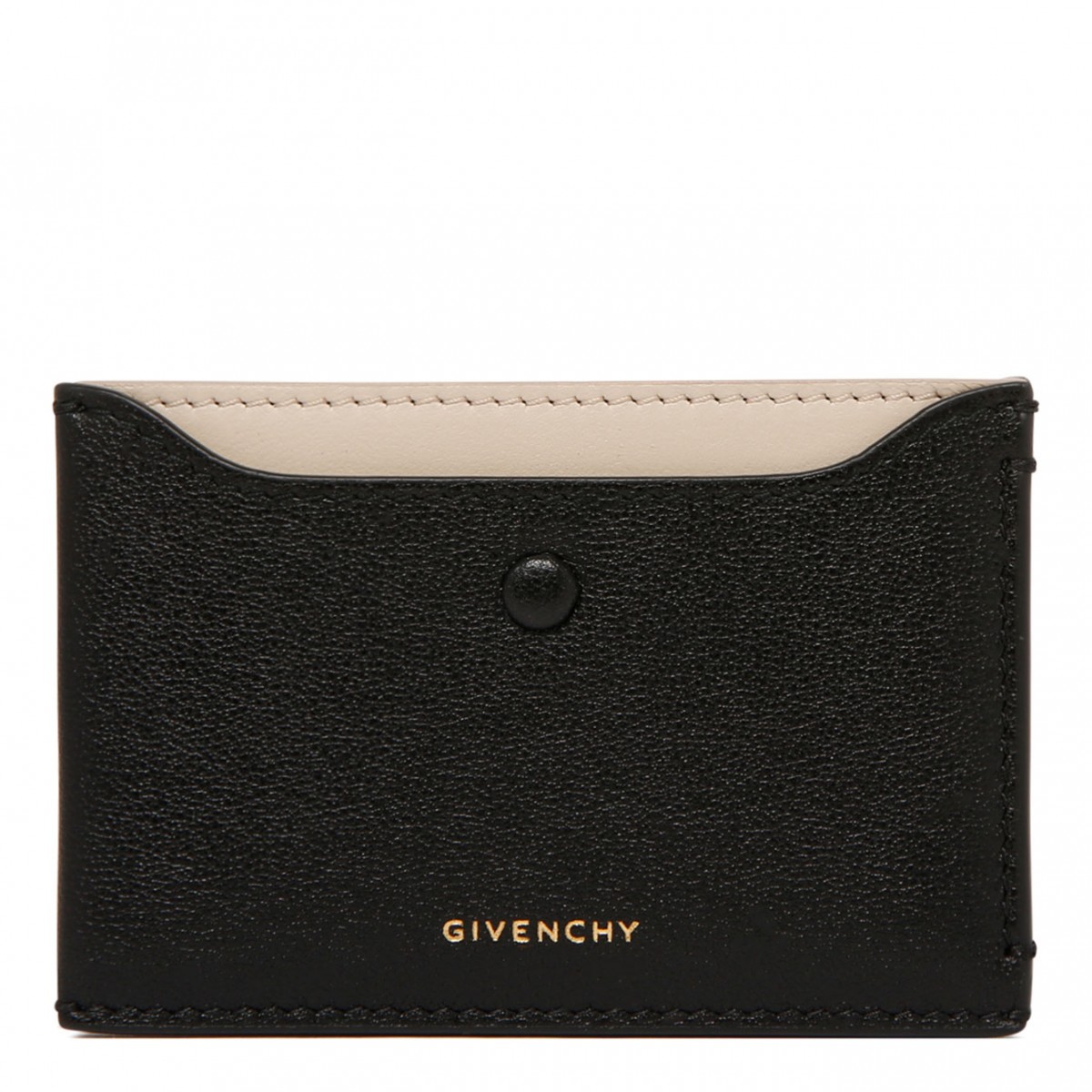Black Day Card Holder In Shiny Leather